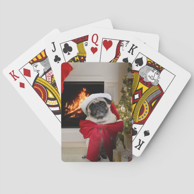 Jeu De Cartes Carlin Père Noël de attente de Noël (dos)