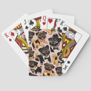 Jeu De Cartes Carlin sans couture Retro