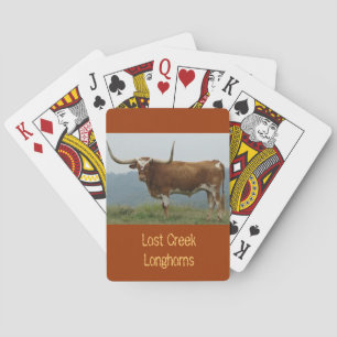 Jeu De Cartes Carmel Longhorn Steer Playing Cards - personnalise
