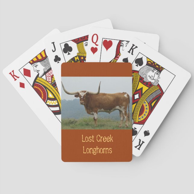 Jeu De Cartes Carmel Longhorn Steer Playing Cards - personnalise (dos)