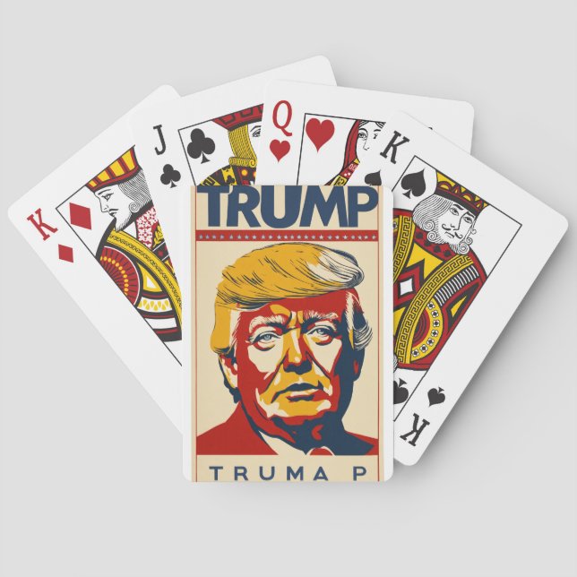 Jeu De Cartes Carnet de cartes présidentielles Trump : Jouer Col (dos)