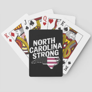 Jeu De Cartes Caroline du Nord forte avec le drapeau de NC State