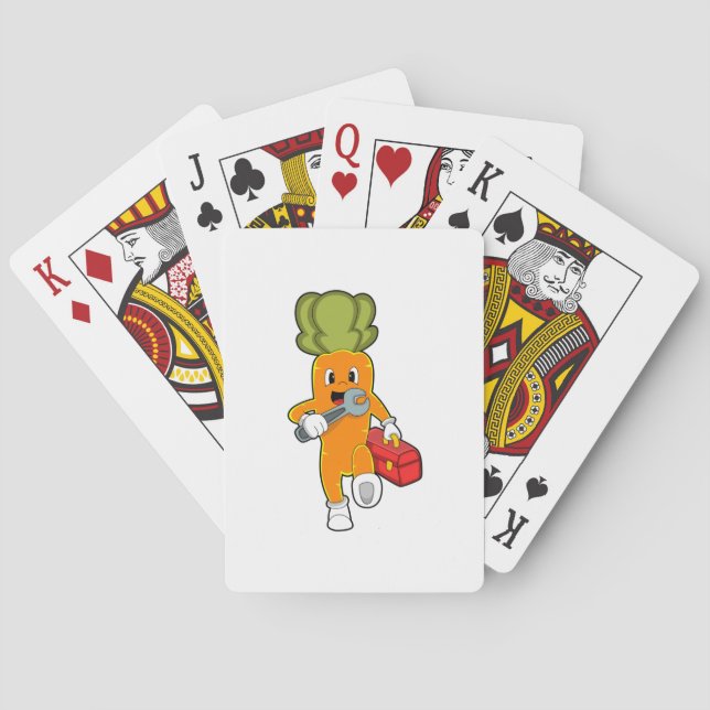 Jeu De Cartes Carotte en mécanique avec Boîte à outils (dos)