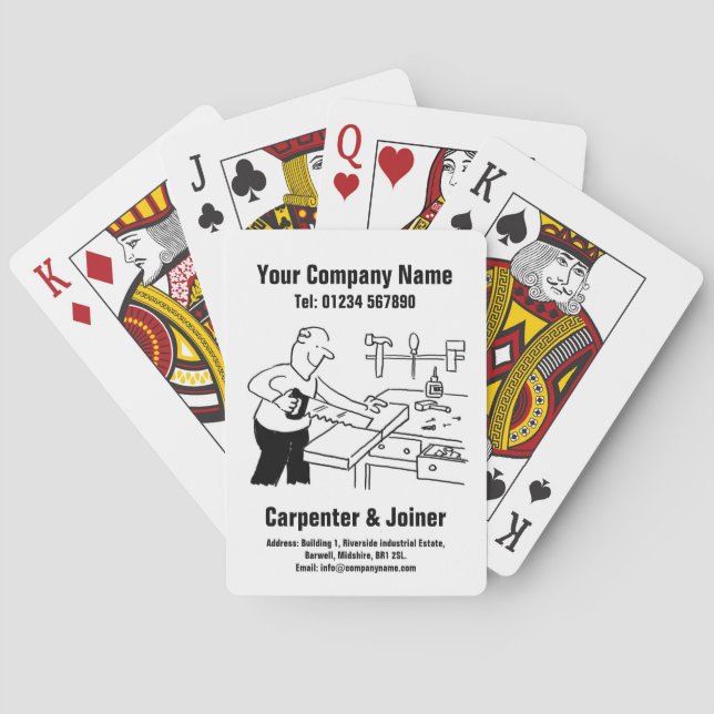Jeu De Cartes Carpenter et joint (dos)