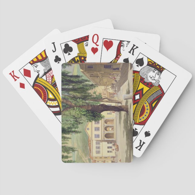 Jeu De Cartes Carré de message publicitaire, la bibliothèque (dos)