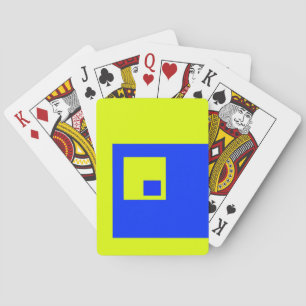 Jeu De Cartes Carré jaune et bleu