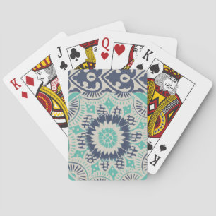 Jeu De Cartes Carreau bleu Batik III