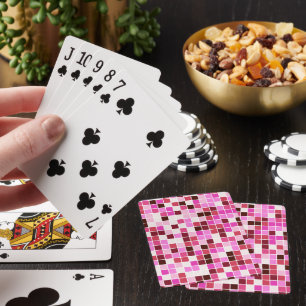 Jeu De Cartes Carreaux de piscine, Carreaux de mosaïque rose, Mo