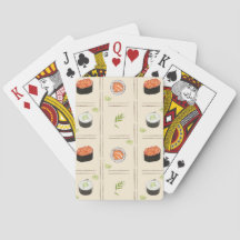 Carreaux de sushi - Cartes de jeu beige