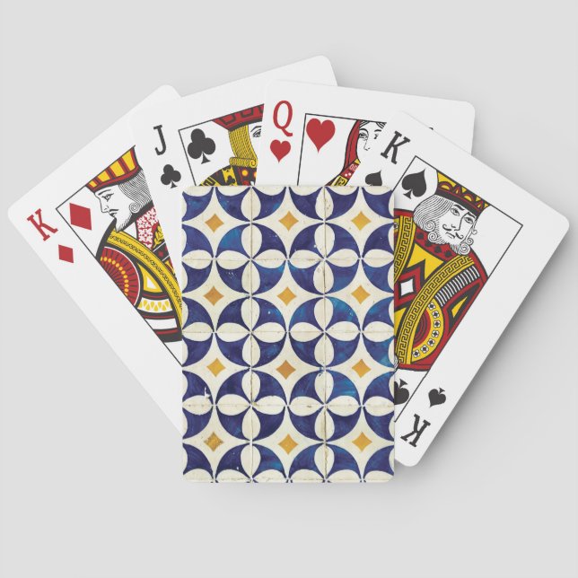 Jeu De Cartes Carreaux portugais - Azulejo Motif Design (dos)
