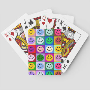 Jeu De Cartes Carrés de visage d'arc-en-ciel