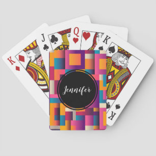 Jeu De Cartes Carrés et formes Abstraits colorés