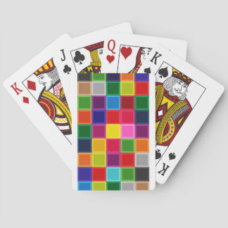 Jeu De Cartes Carrés multicolores et rayures Girly