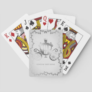 Jeu De Cartes Carrosse Élégant Argent Histoire Livre Blanc Royal
