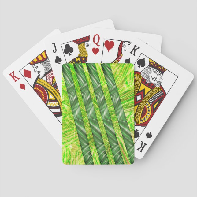 Jeu De Cartes Cartas verde amarelado com riscos e traços (dos)