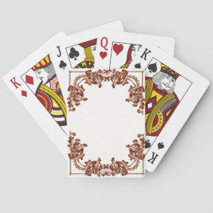 Jeu De Cartes Carte à jouer à tourbillon floral orné