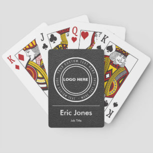 Jeu De Cartes Carte à jouer Logo cuir Élégant