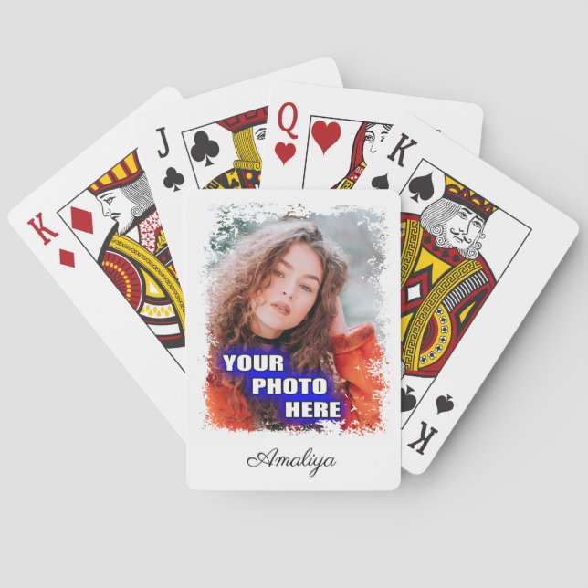 Jeu De Cartes Carte à jouer personnalisée avec faveurs de la fêt (dos)
