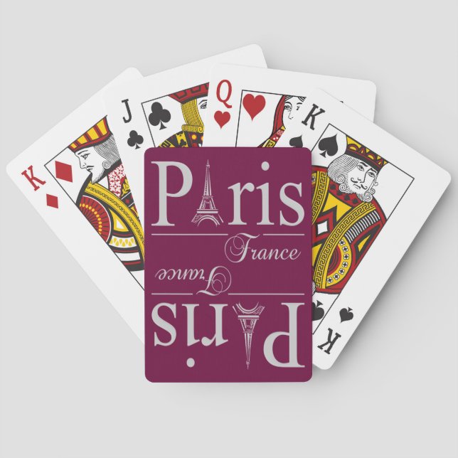 Jeu De Cartes Carte à jouer personnalisée Paris France (dos)