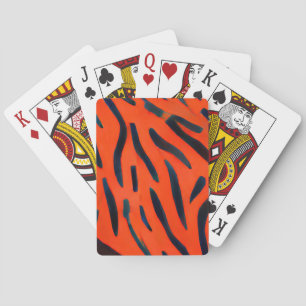 Jeu De Cartes carte à jouer tiger orange