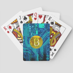 Jeu De Cartes Carte Bitcoin Cryptomonnaie et circuit