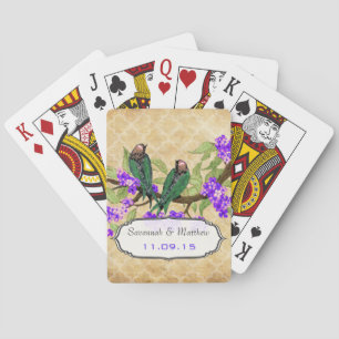 Jeu De Cartes Carte cadeau Inséparable vert vintage Carte de jeu