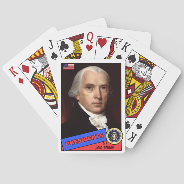 Jeu De Cartes Carte de base-ball de James Madison (dos)