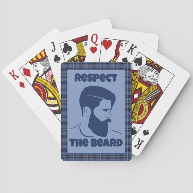 Jeu De Cartes Carte de jeu de respect de barbe (dos)