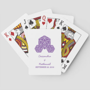 Jeu De Cartes Carte de jeu Mariage pourpre D20 Dice
