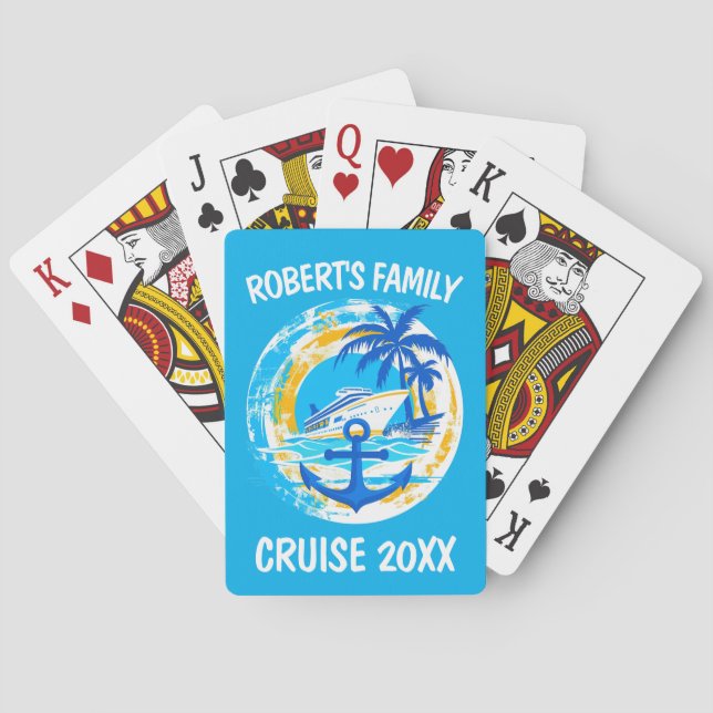 Jeu De Cartes Carte de jeu personnalisée pour croisières en fami (dos)
