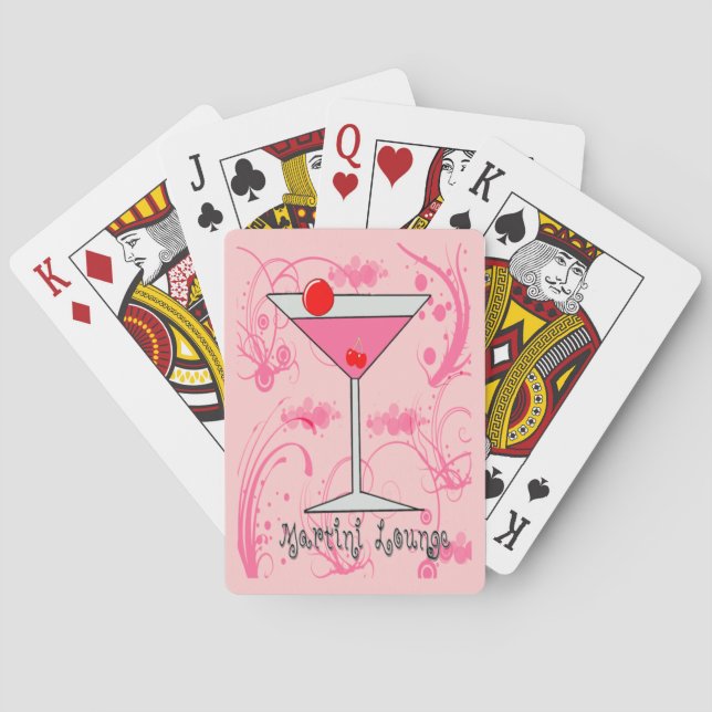 Jeu De Cartes Carte de jeu rose de bicyclette de Martini - de (dos)
