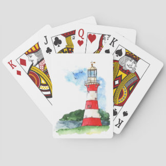 Jeu De Cartes Carte de jeu Watercolor Lighthouse