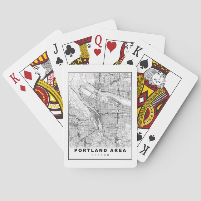 Jeu De Cartes Carte de la région de Portland (dos)