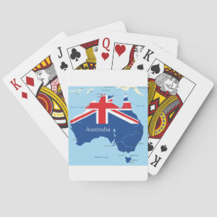 Jeu De Cartes Carte de la silhouette du drapeau australien