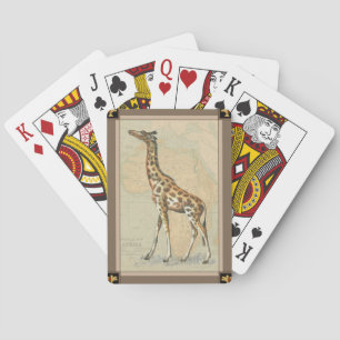 Jeu De Cartes Carte de l'Afrique et une girafe