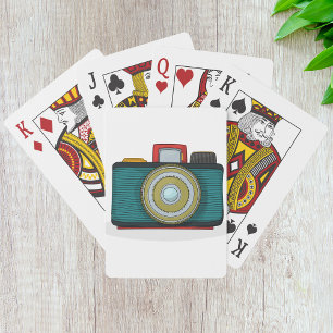 Jeu De Cartes Carte de lecture de caméra de style rétro