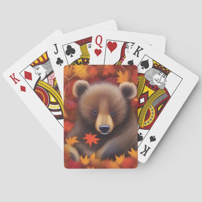 Jeu De Cartes Carte de lecture de petit ours mignonne (dos)