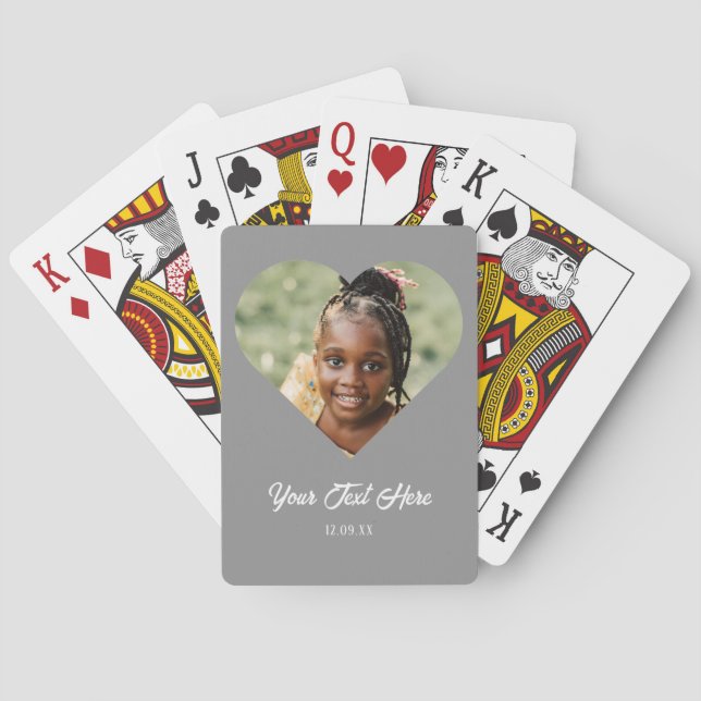 Jeu De Cartes Carte de lecture de texte vertical personnalisée (dos)