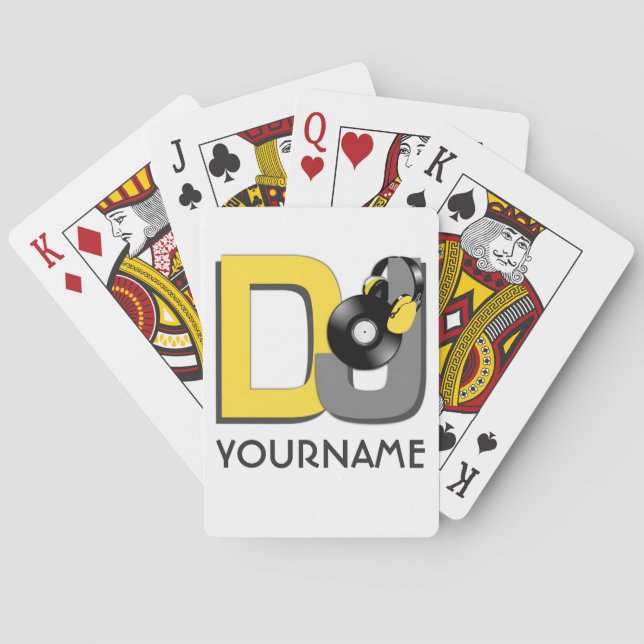 Jeu De Cartes Carte de lecture DJ personnalisée (dos)