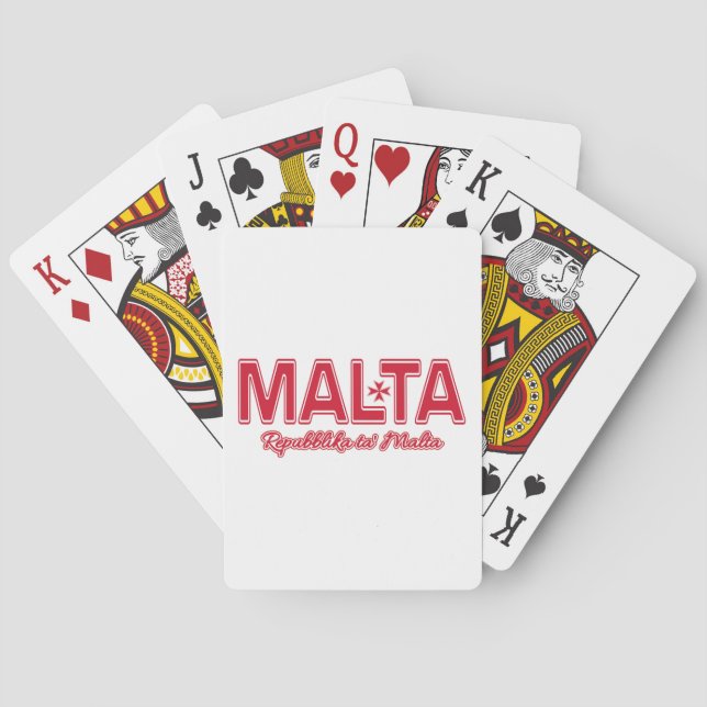 Jeu De Cartes Carte de lecture MALTA personnalisée (dos)