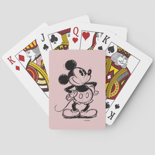 Jeu De Cartes Carte de lecture Mickey Sketch (dos)