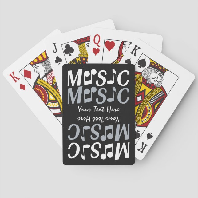 Jeu De Cartes Carte de lecture personnalisée MUSIQUE (dos)