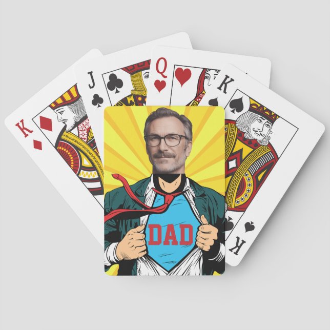 Jeu De Cartes Carte de lecture personnalisée Superdad (dos)