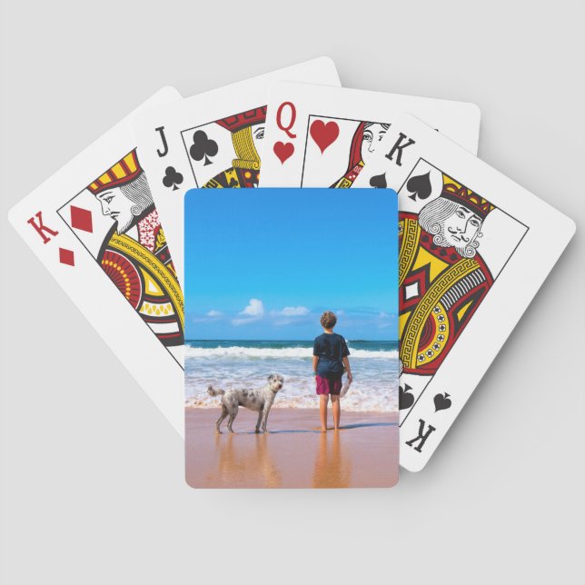 Jeu De Cartes Carte de lecture photo personnalisée Votre propre  (dos)