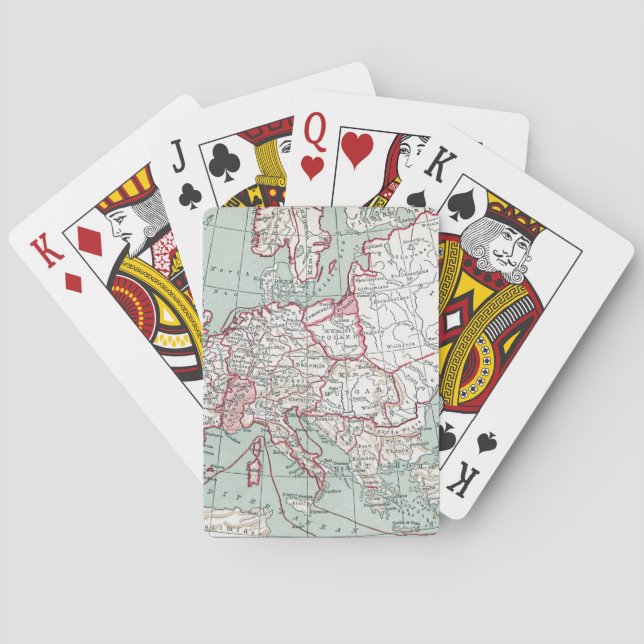 Jeu De Cartes CARTE De l'EUROPE, 12ème siècle (dos)