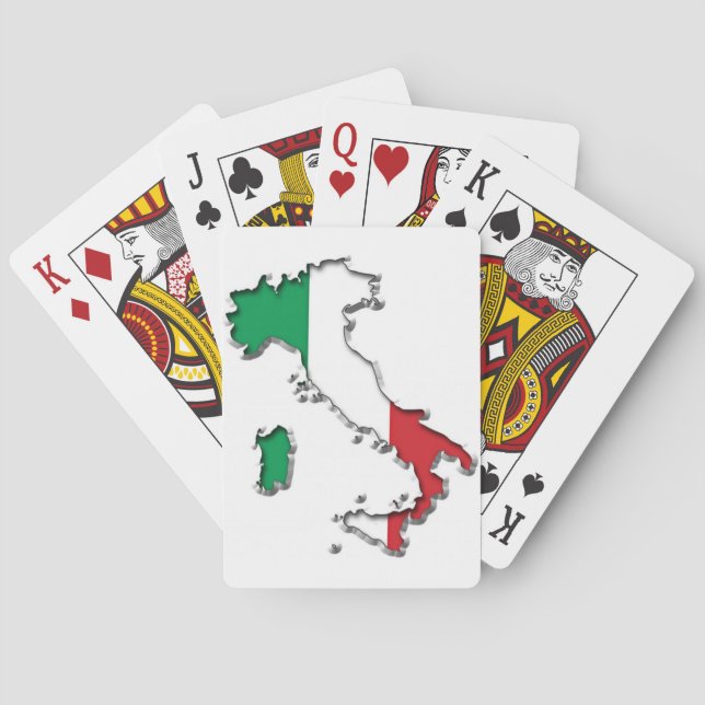 Jeu De Cartes Carte de l'Italie (dos)