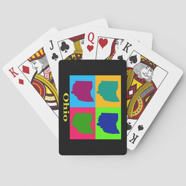 Jeu De Cartes Carte de l'Ohio (dos)
