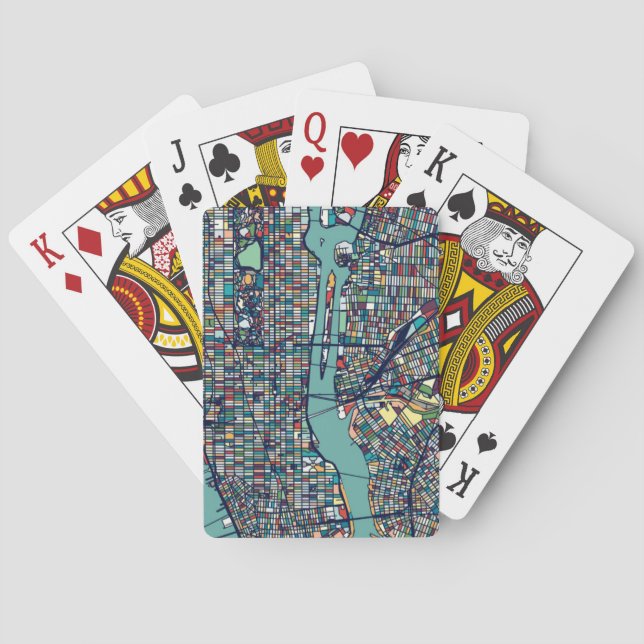 Jeu De Cartes Carte de Manhattan New York (dos)