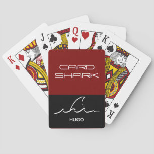 Jeu De Cartes Carte de nom personnalisée Requin Cartes à jouer,