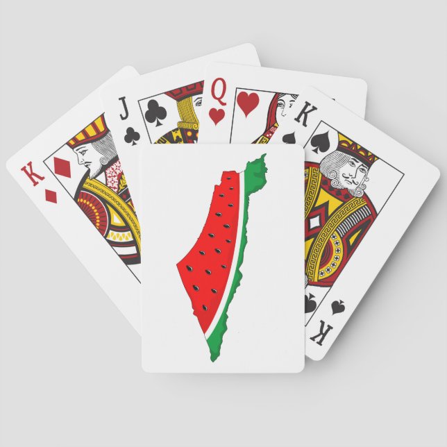 Jeu De Cartes Carte de Palestine Watermelon Symbole de la libert (dos)